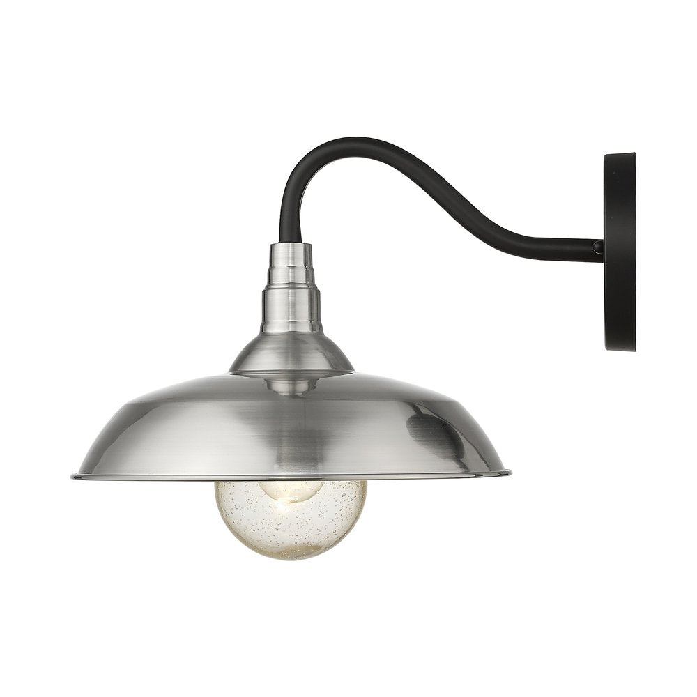 Aplique de pared Burry de 1 luz en níquel satinado