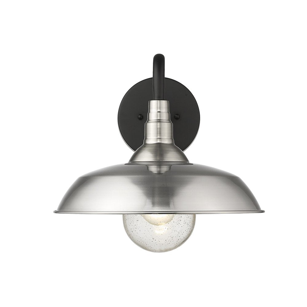 Aplique de pared Burry de 1 luz en níquel satinado