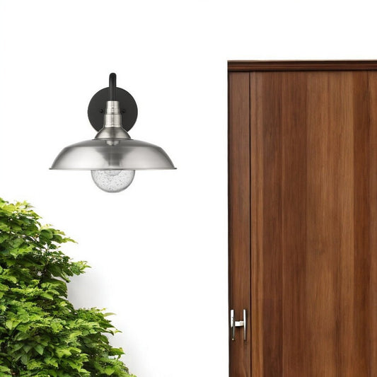 Aplique de pared Burry de 1 luz en níquel satinado