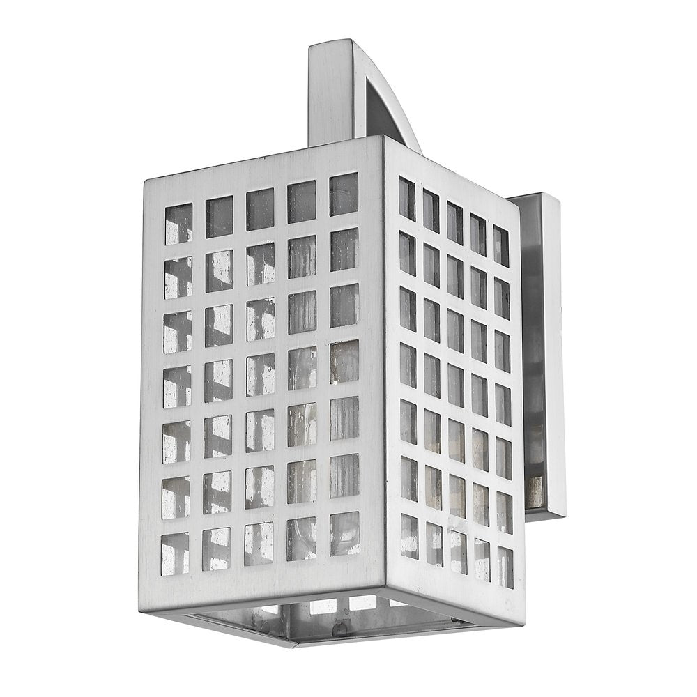 Lámpara de pared Letzel de 1 luz en níquel satinado