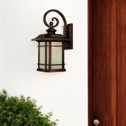 Aplique de pared arquitectónico de bronce de una luz Somerset