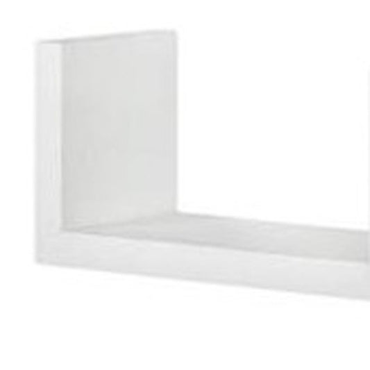 Estantería de pared de madera maciza de 24" con dos estantes