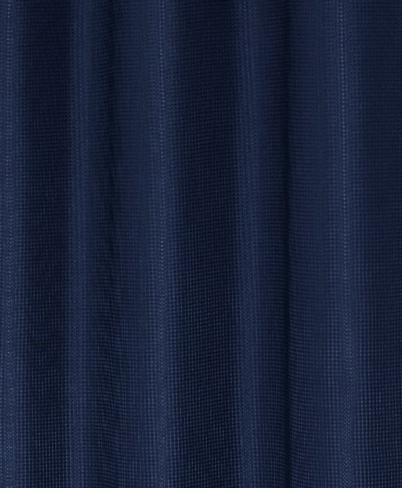 Cortina de ducha de lujo con tejido gofre azul marino