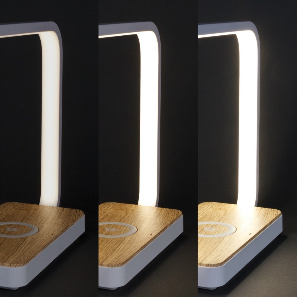 Cargador de teléfono inalámbrico blanco contemporáneo
