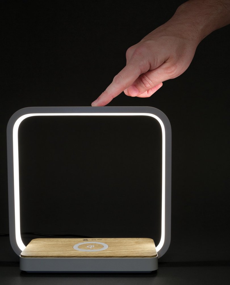 Cargador de teléfono inalámbrico blanco contemporáneo