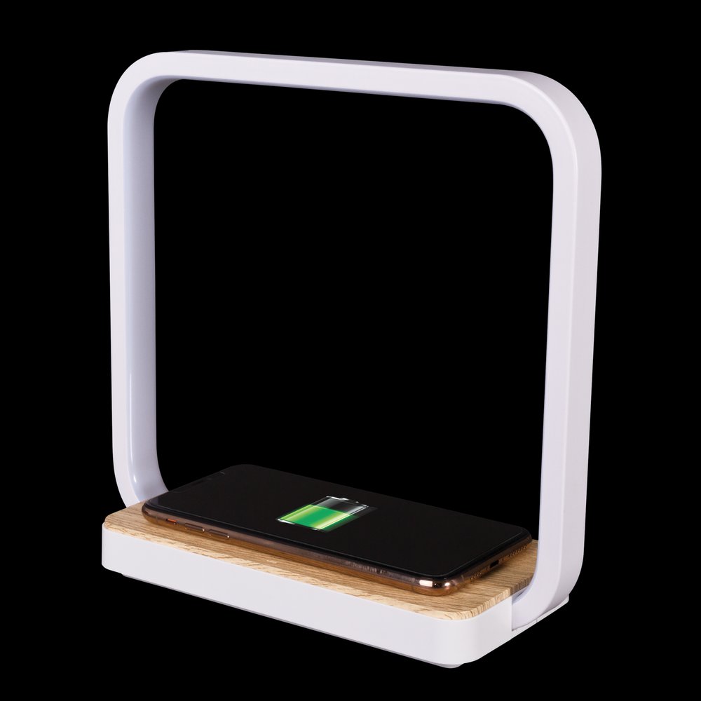 Cargador de teléfono inalámbrico blanco contemporáneo