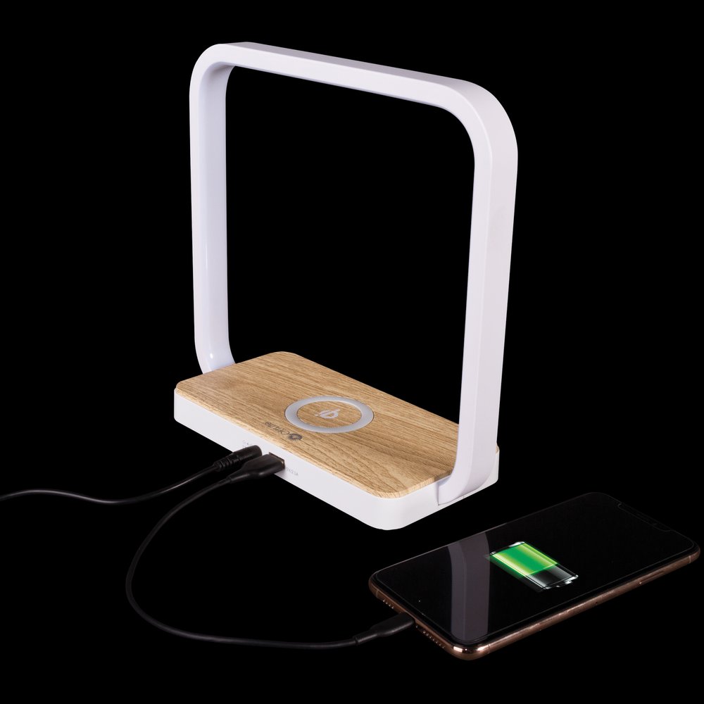 Cargador de teléfono inalámbrico blanco contemporáneo
