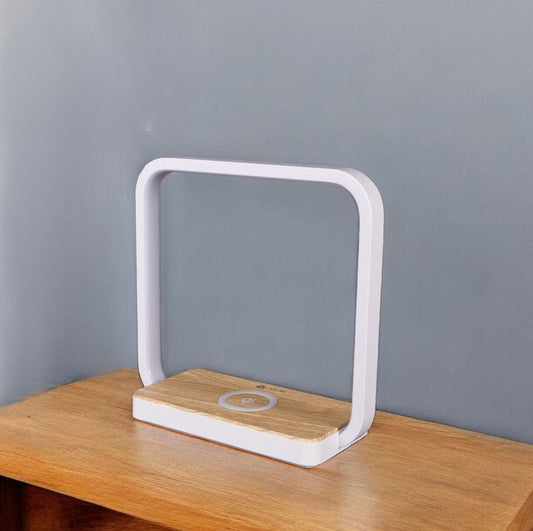 Cargador de teléfono inalámbrico blanco contemporáneo