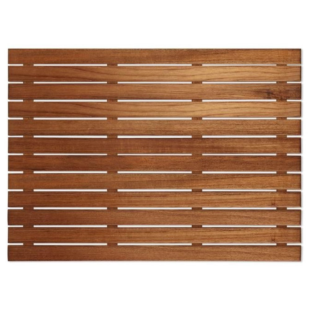 Alfombra de baño de teca premium de 25"