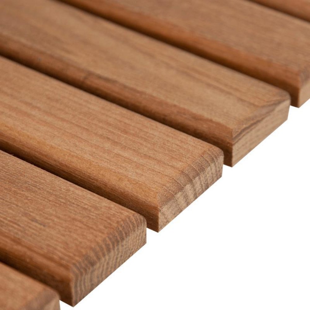 Alfombra de baño de teca premium de 25"