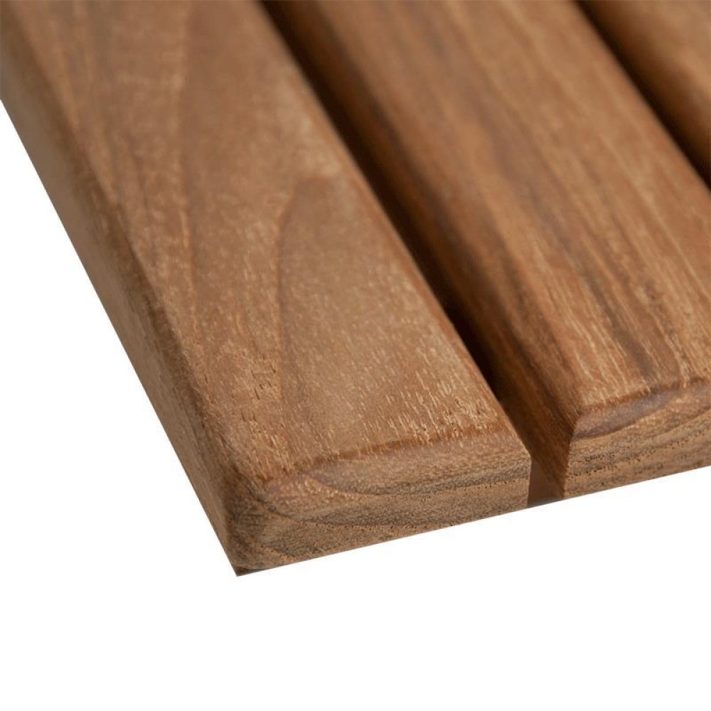 Alfombra de baño de teca premium de 25"