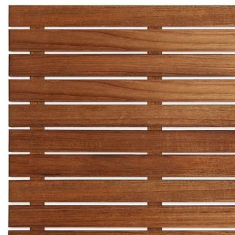 Alfombra de baño de teca premium de 25"