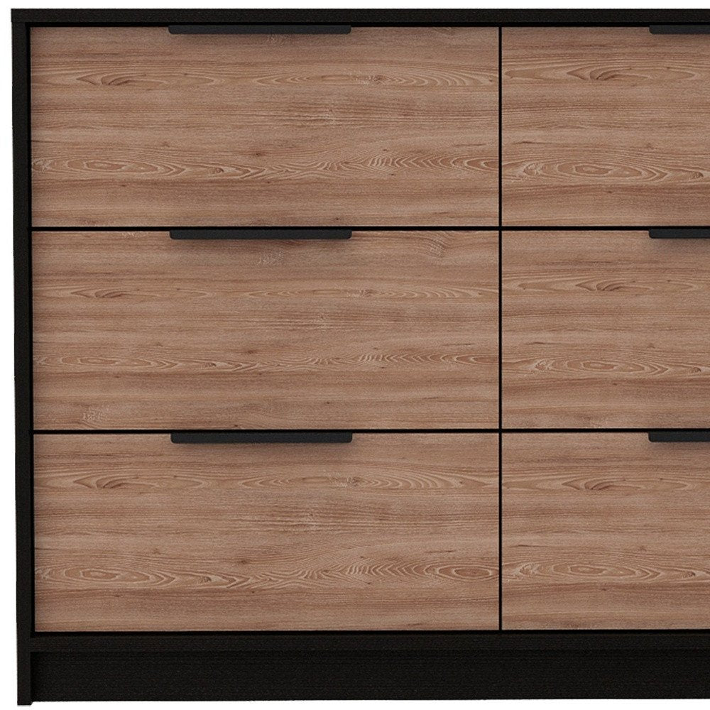 42" Brown and White Four Drawer Dresser