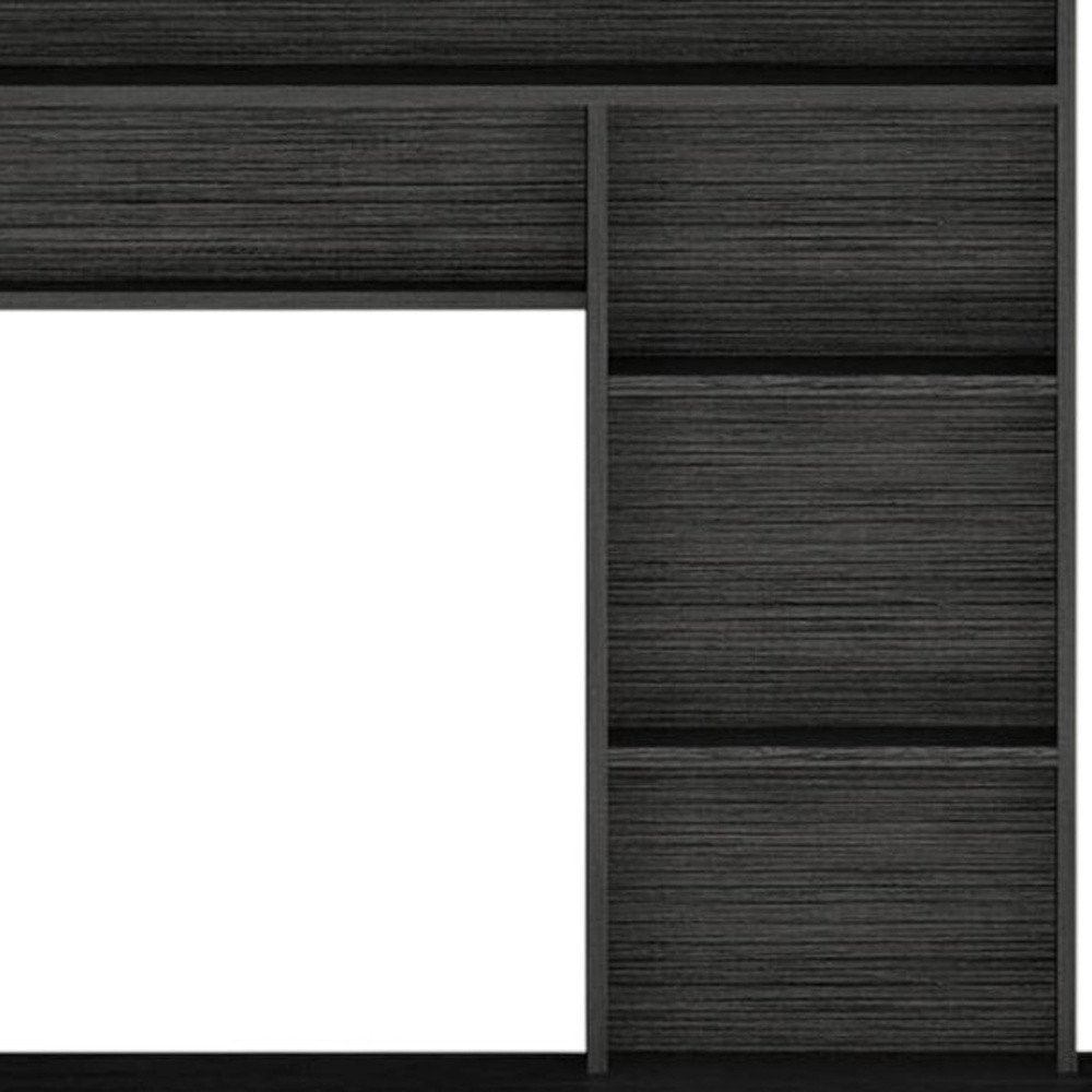 Escritorio de computadora gris de 43" con armario