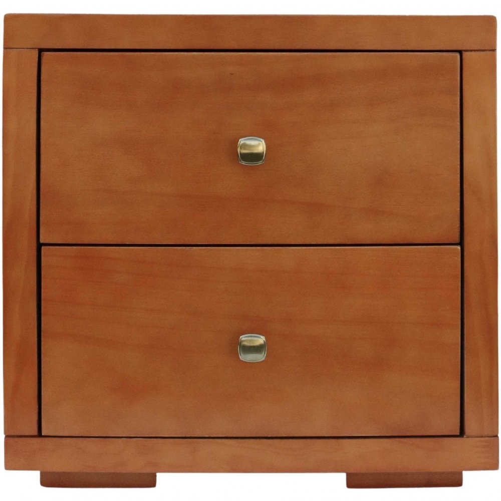 Two Piece Dark Red Solid and Manufactured Wood Bedroom Set