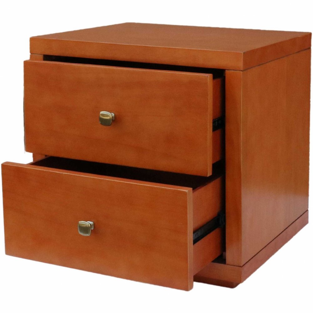 Two Piece Dark Red Solid and Manufactured Wood Bedroom Set