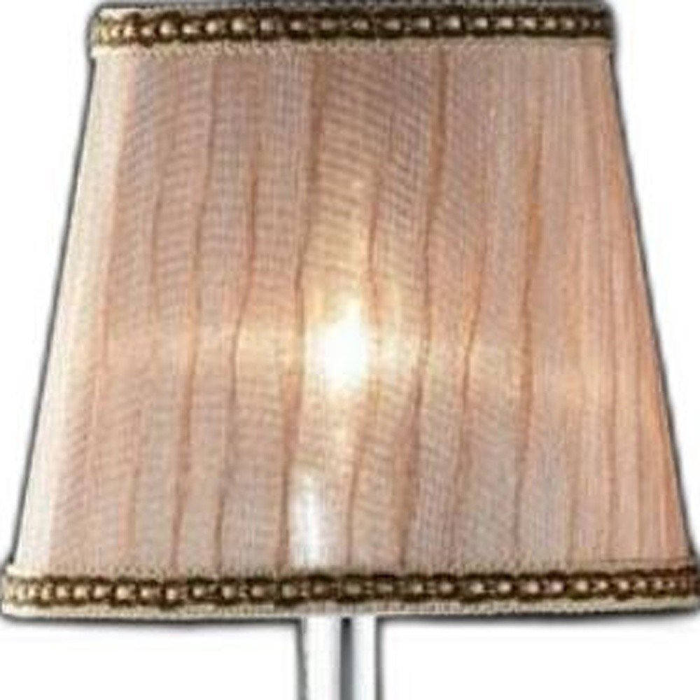 Aplique de pared colgante de doble luz con cristal sintético plateado y rosa