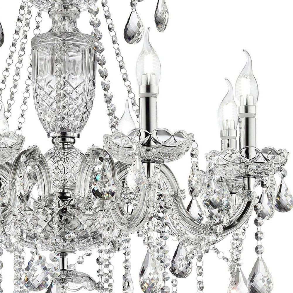 Lámpara de techo LED estilo imperio de cristal transparente