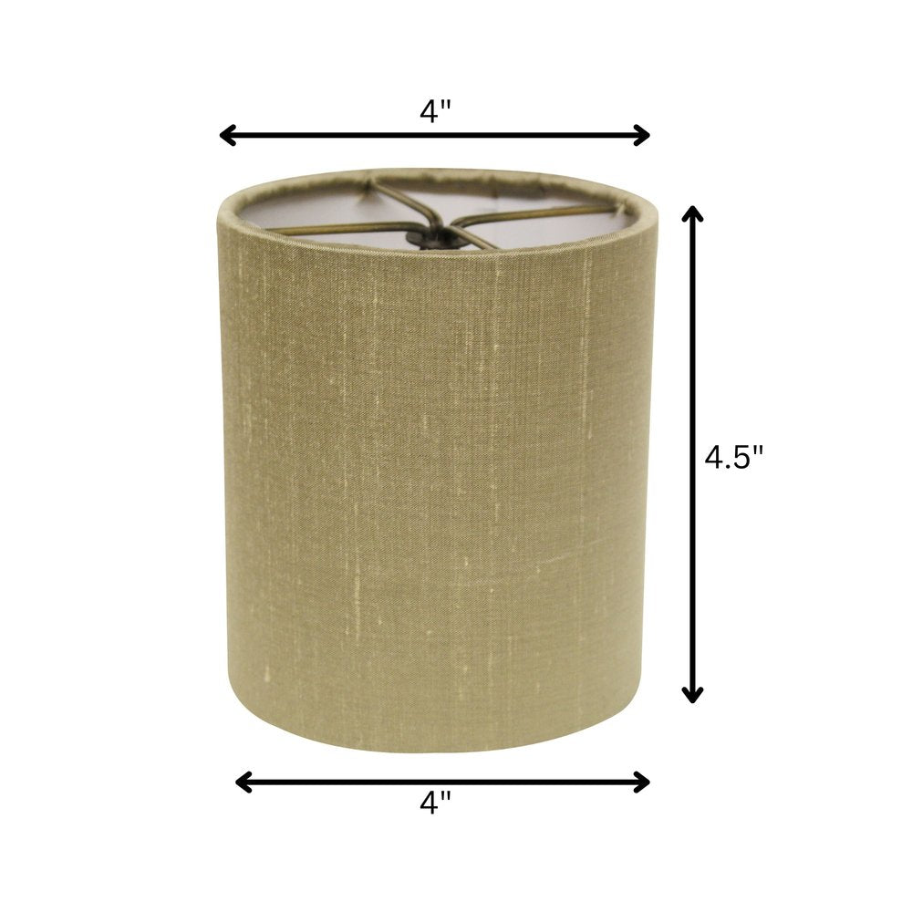 Juego de 6 pantallas de lámpara de araña de tambor de oro antiguo de 4"