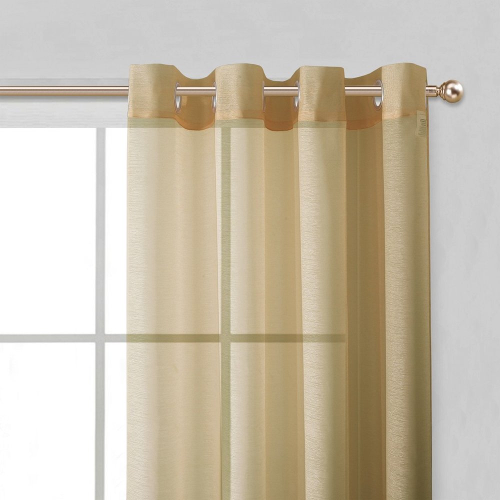 Set of Two 84" Tan Solid Modern Window Panels