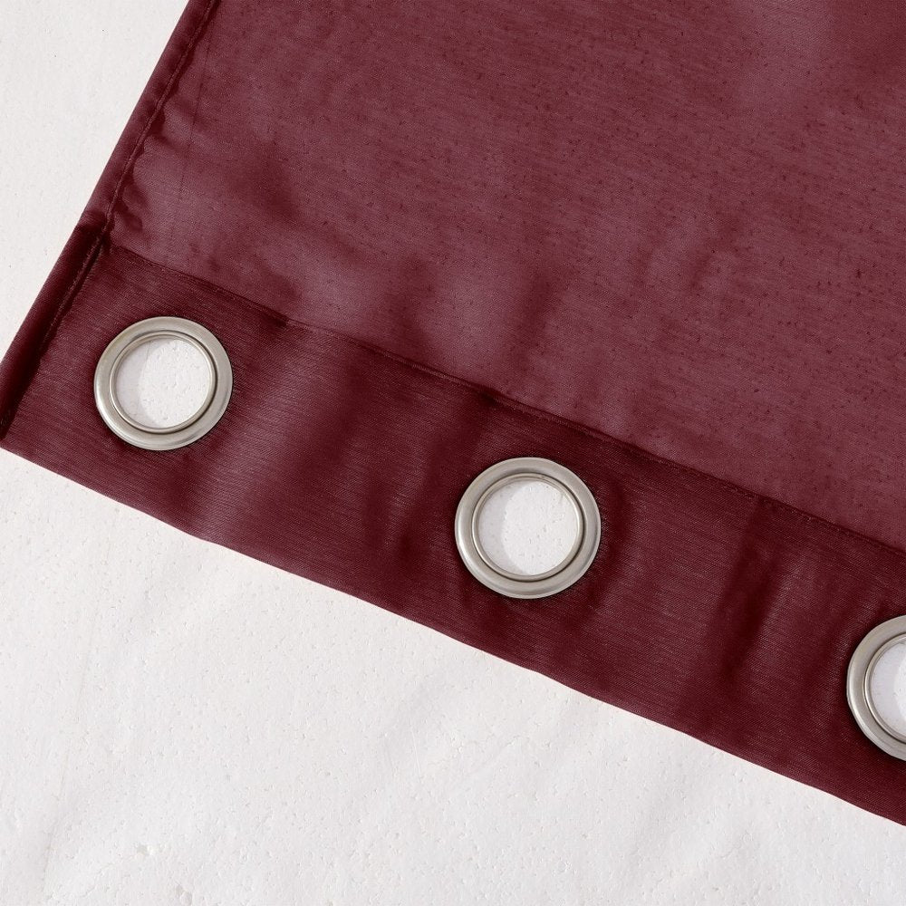 Set of Two 84" Burgundy Solid Modern Window Panels