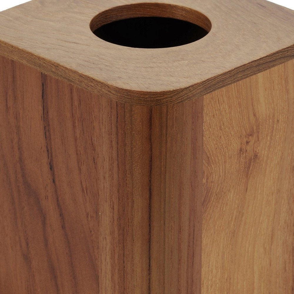 Funda de teca auténtica para caja de pañuelos de diseño