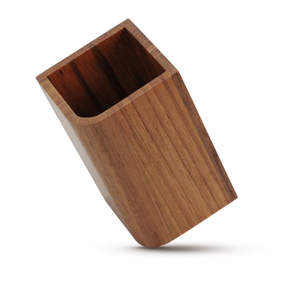 Vaso de teca auténtica de diseño