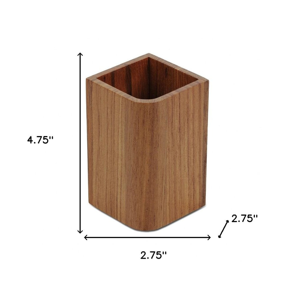 Vaso de teca auténtica de diseño