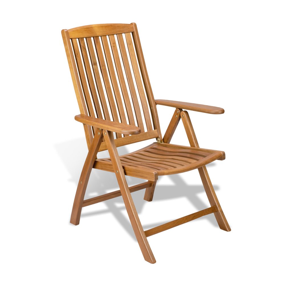 Sillón de madera maciza marrón de 27" para interior y exterior