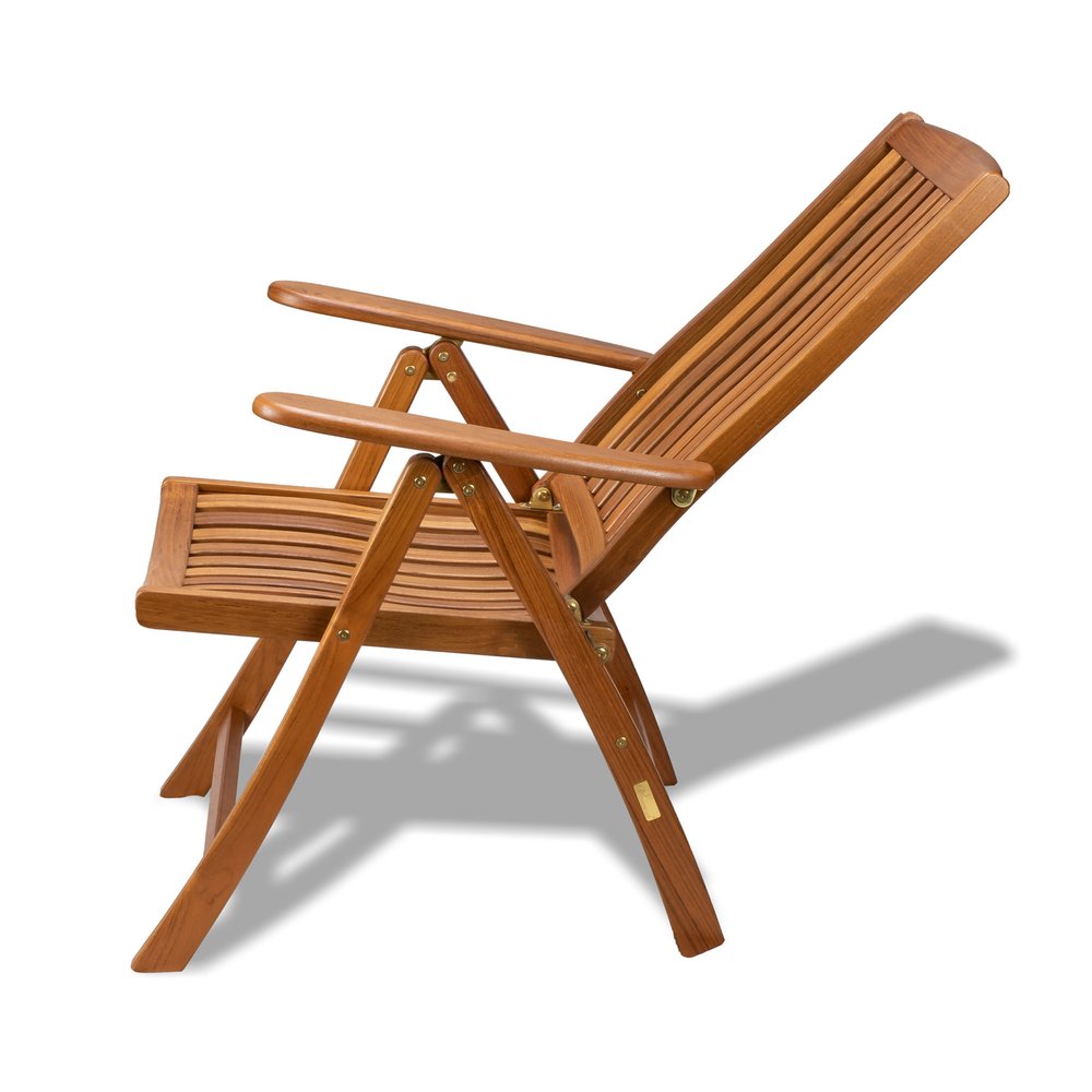 Sillón de madera maciza marrón de 27" para interior y exterior