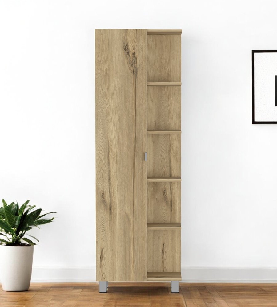 Despensa o armario de almacenamiento de madera de roble de 62"