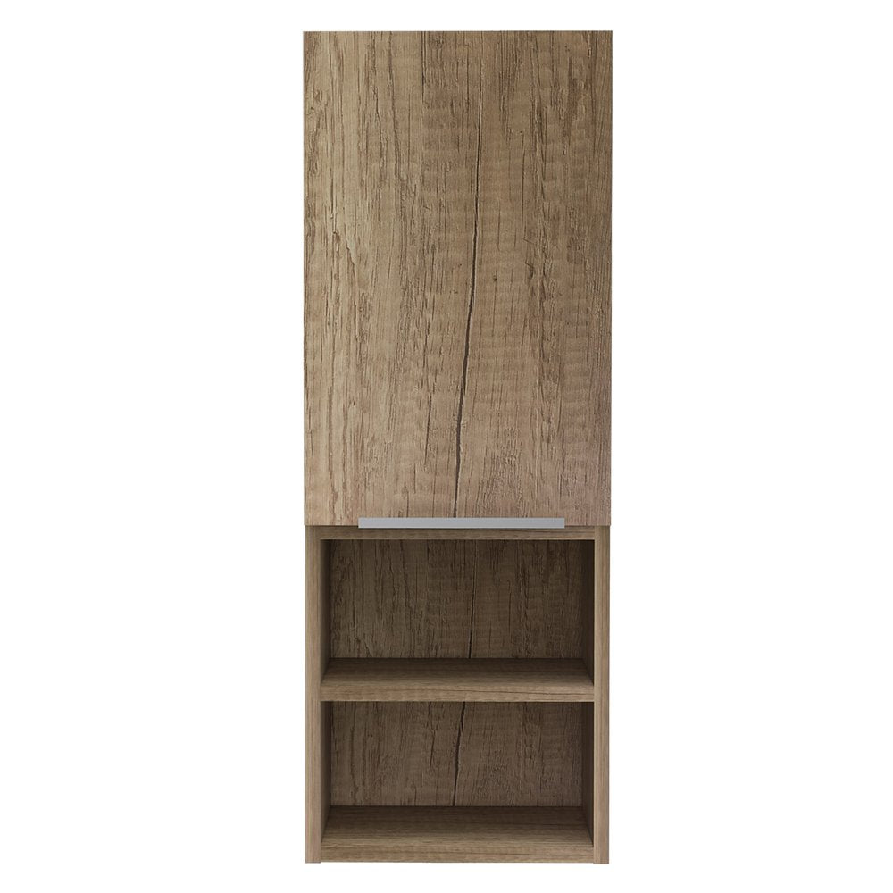 Gabinete de madera marrón de 12" con cuatro estantes