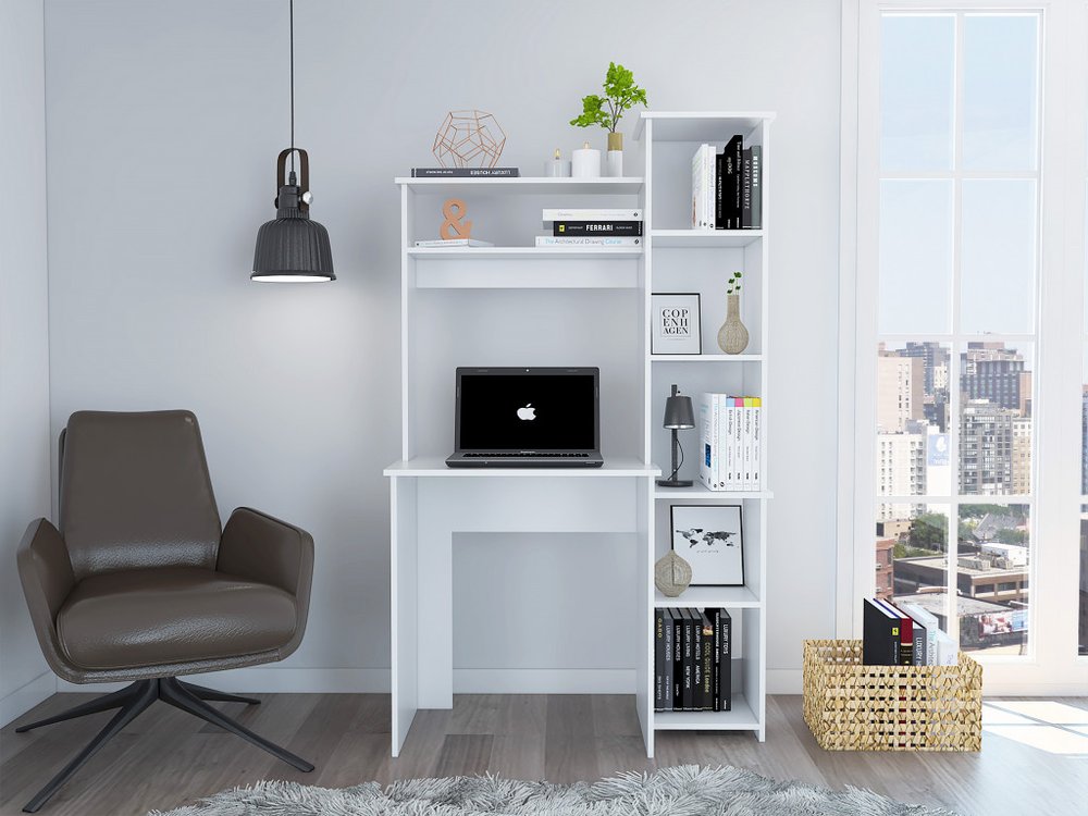 Escritorio de computadora blanco de 40"