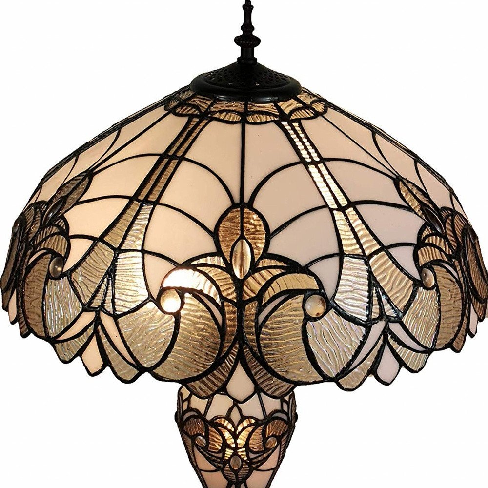 Lámpara de mesa de metal marrón oscuro de 27" con dos luces y pantalla beige