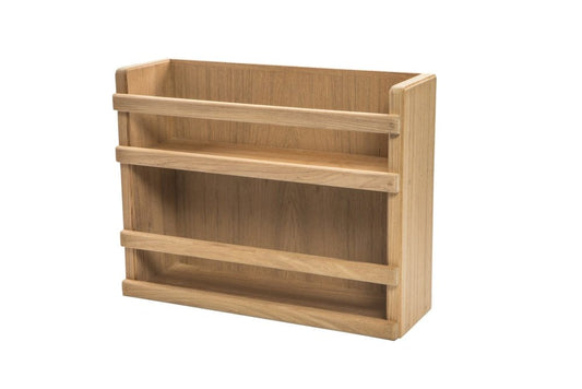 Especiero de madera de 13,13" para montar en la pared