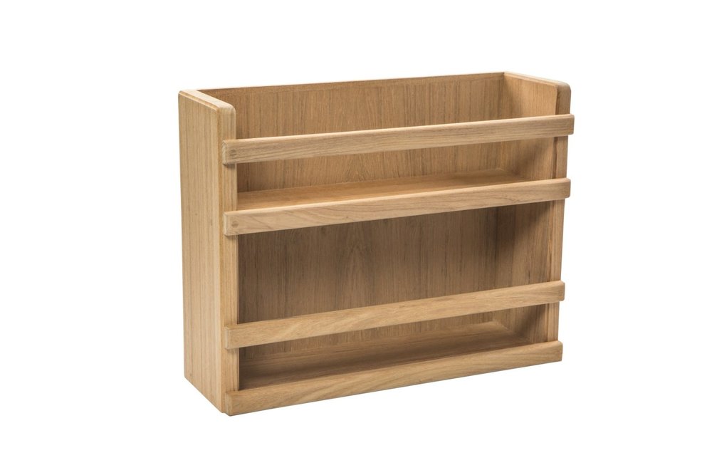 Especiero de madera de 13,13" para montar en la pared