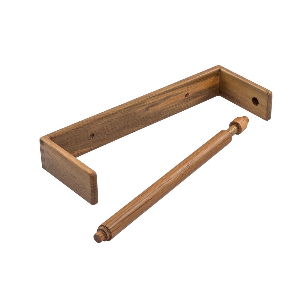 Portarrollos de papel de madera de 12,25" para pared