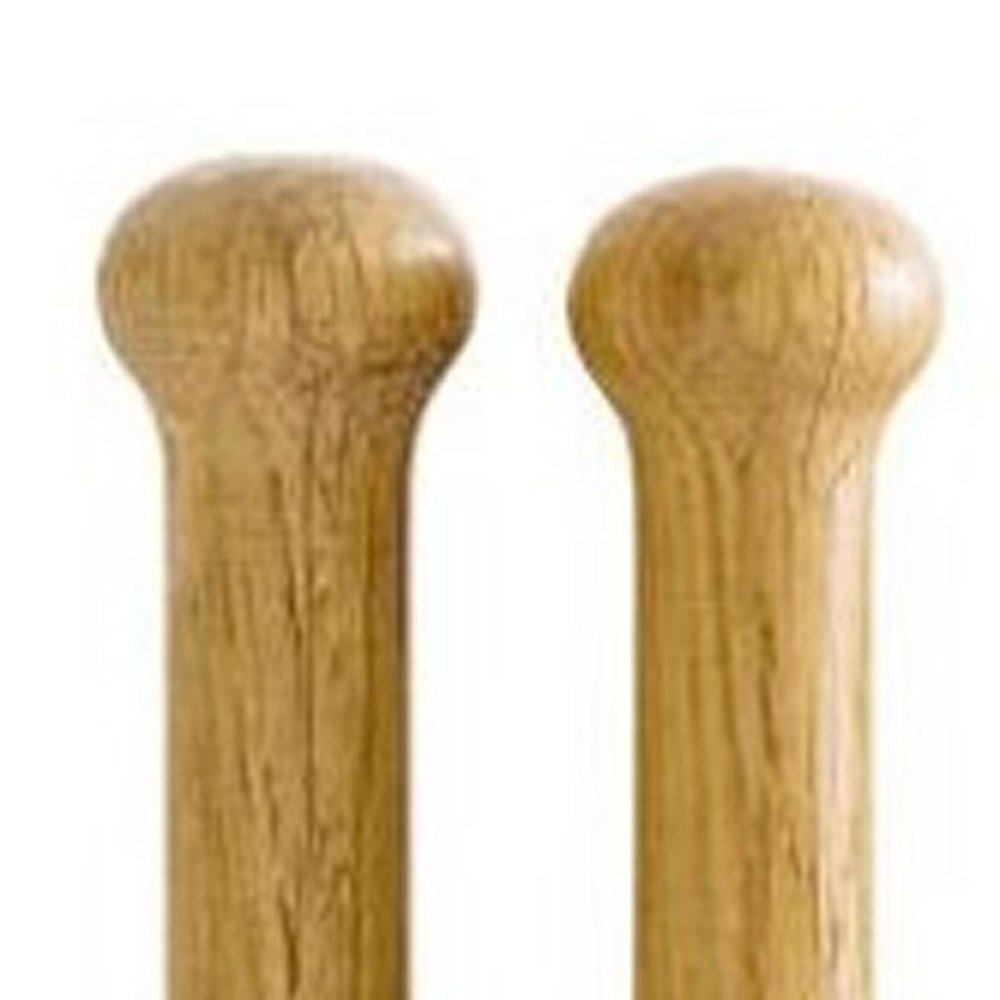 Set of Two Natural Solid Wood And Stainless Steel Salad Servers