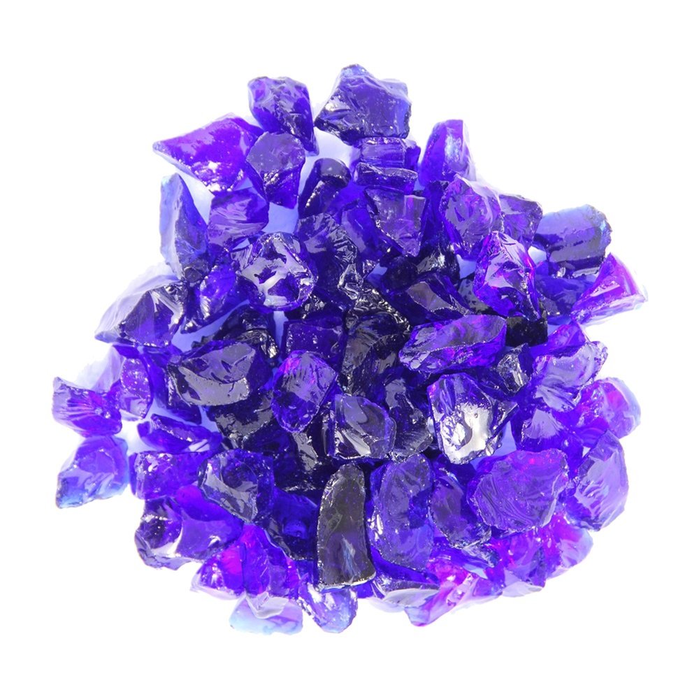 Cobalt Round Reflective Fire Pit Glass