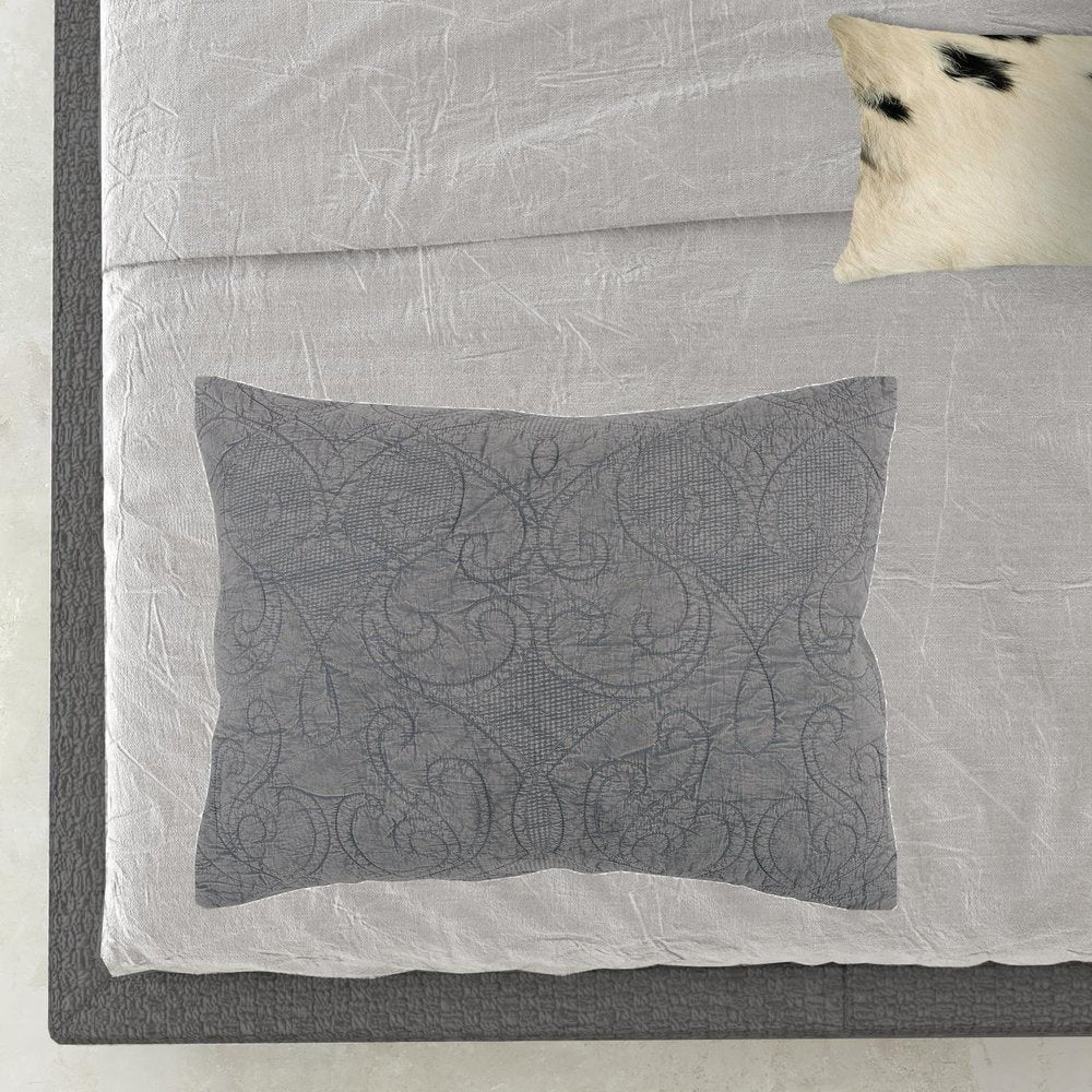 Gray Damask King Quilt