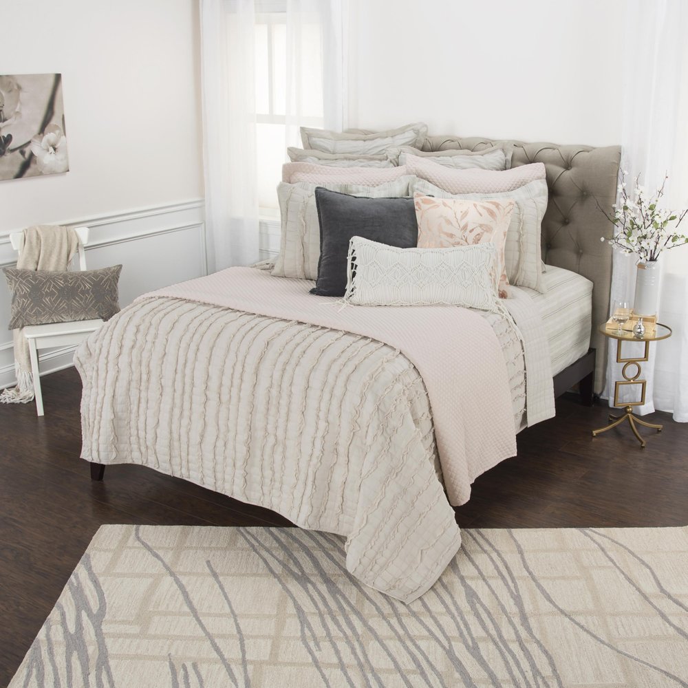 Blush Striped Queen Quilt