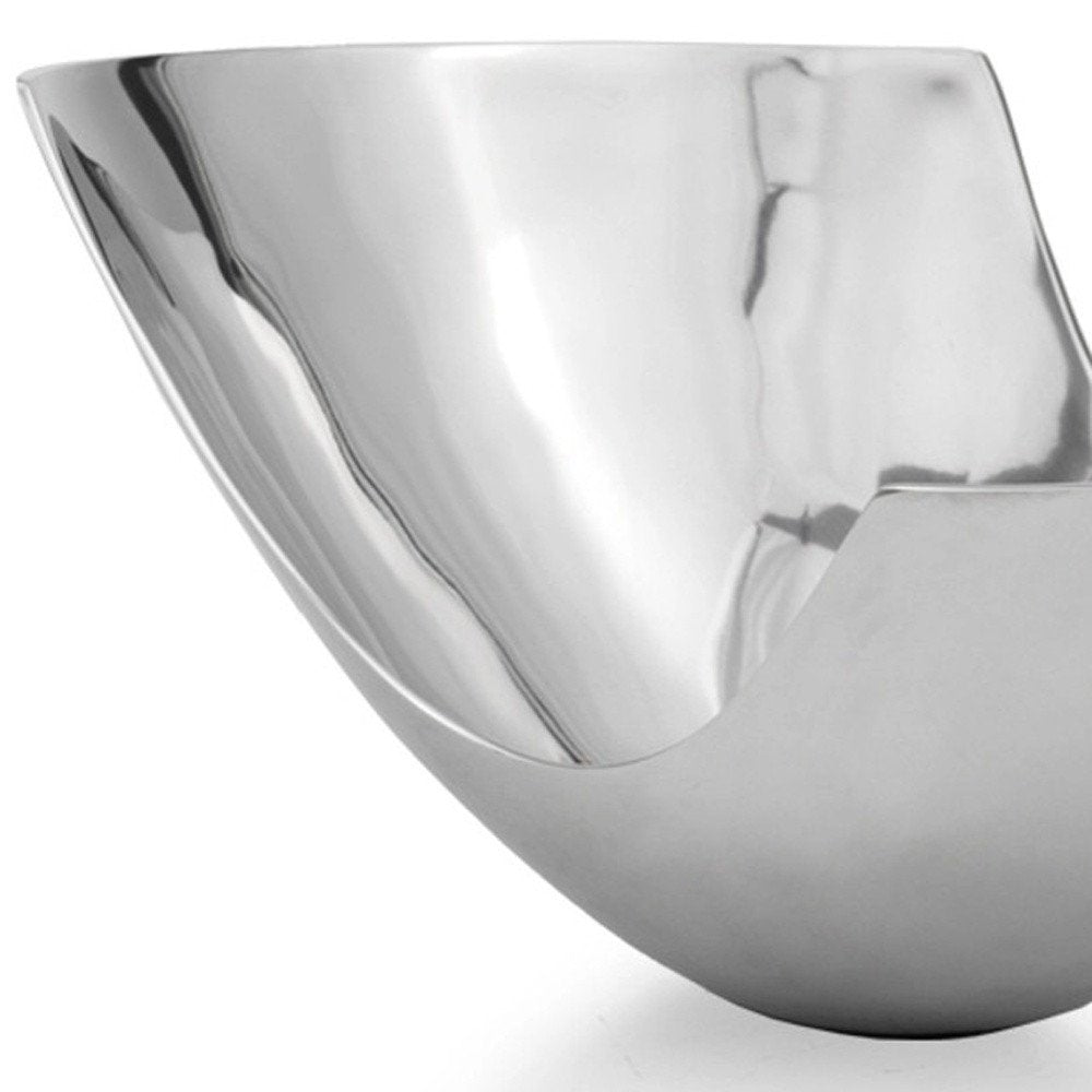 Cuenco de centro de mesa con forma de pala de aluminio de 12"