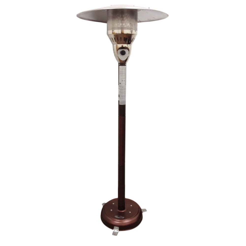 Calentador de patio cilíndrico de gas natural de acero bronce de 41000 BTU