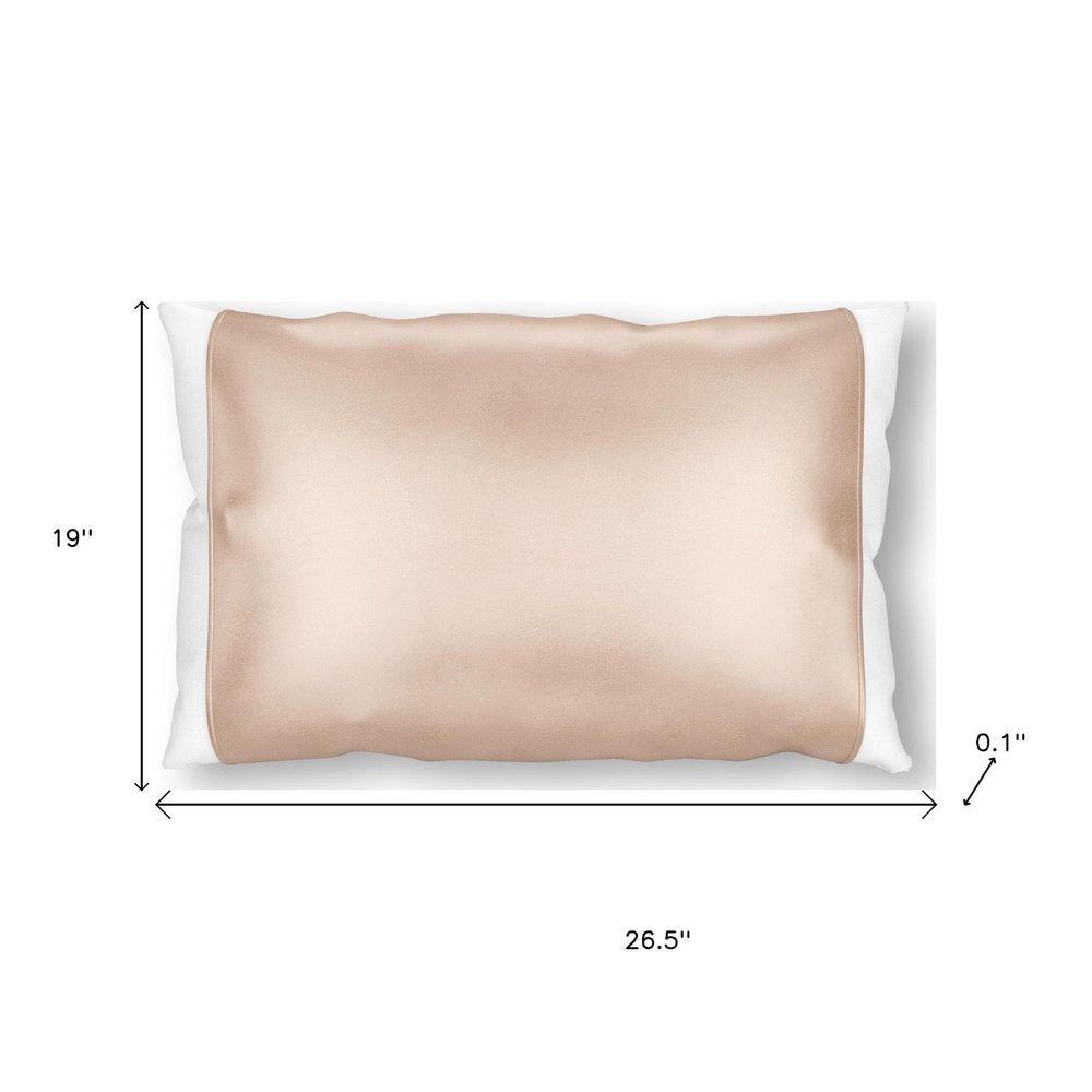 Funda de almohada de seda color champán con extremos abiertos