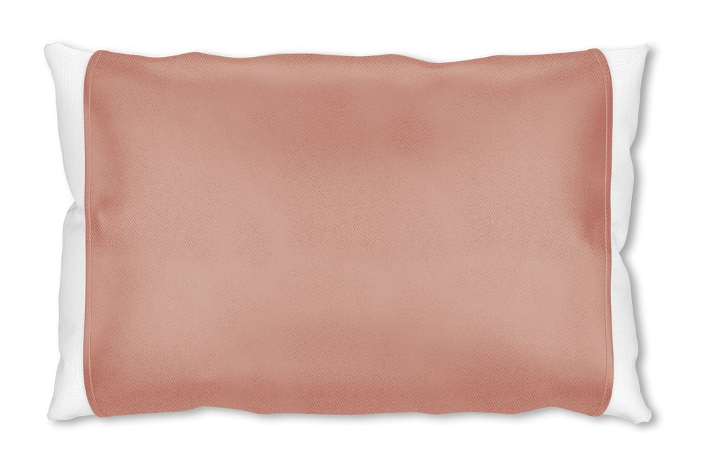 Funda de almohada de seda color bronce con extremos abiertos