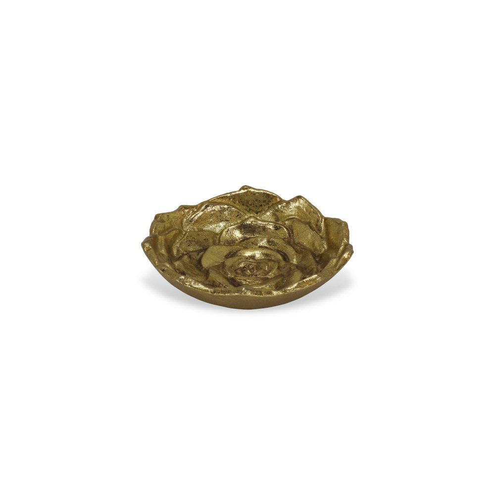 Bandeja de metal dorado novedoso de 5" hecha a mano