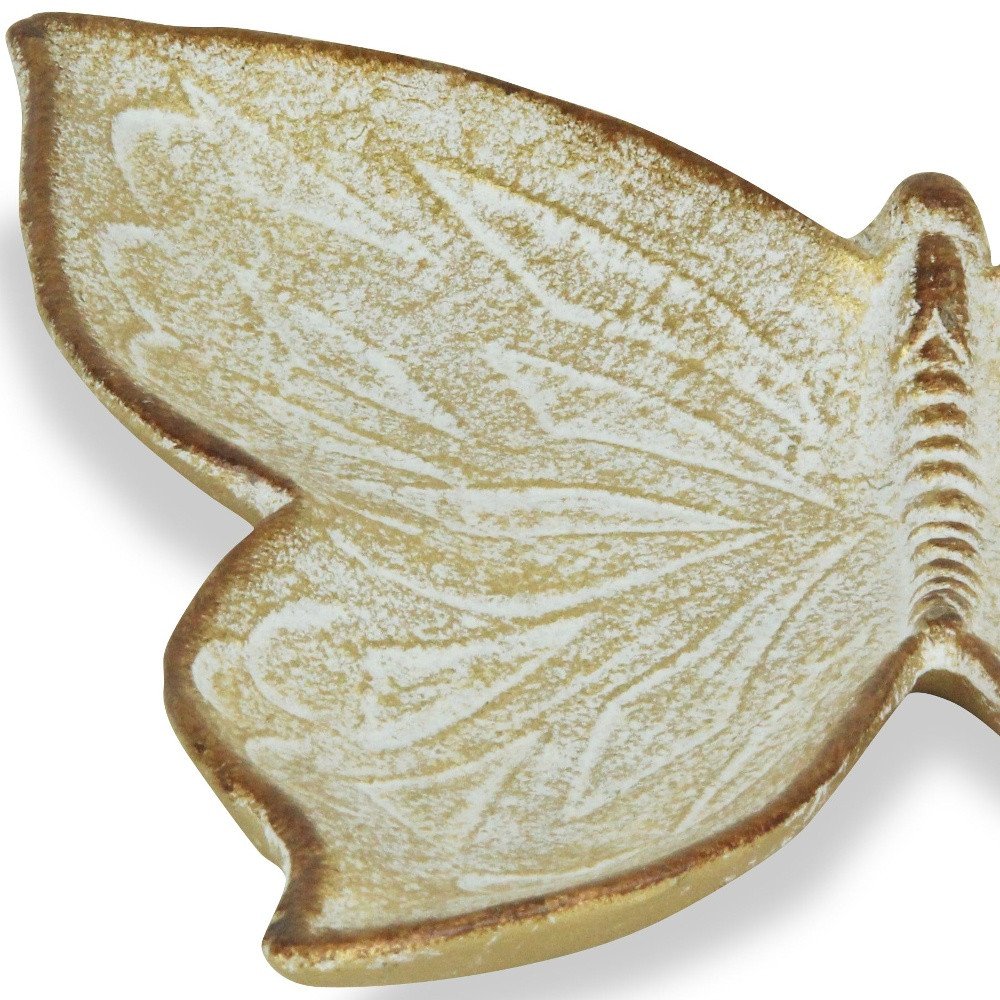 Bandeja de metal dorado novedoso de 9" hecha a mano