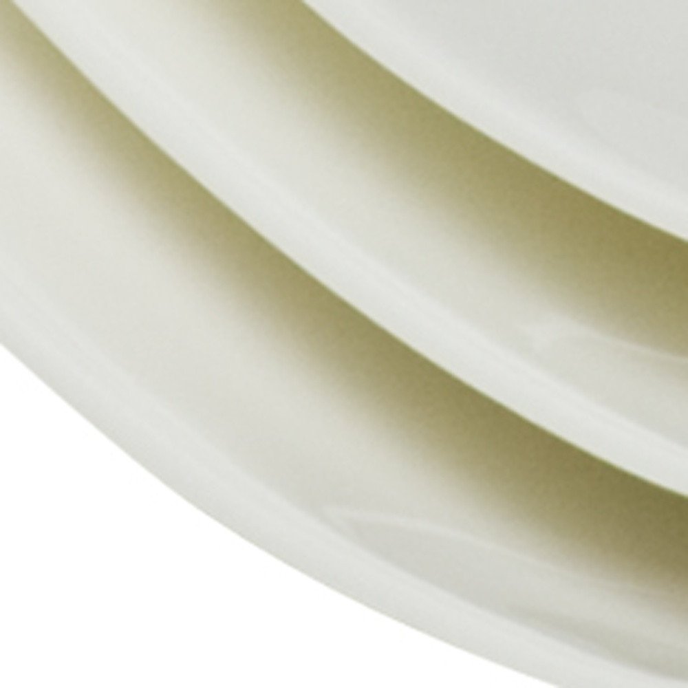 Juego de seis platos de ensalada de porcelana blanca cuadrada de seis piezas
