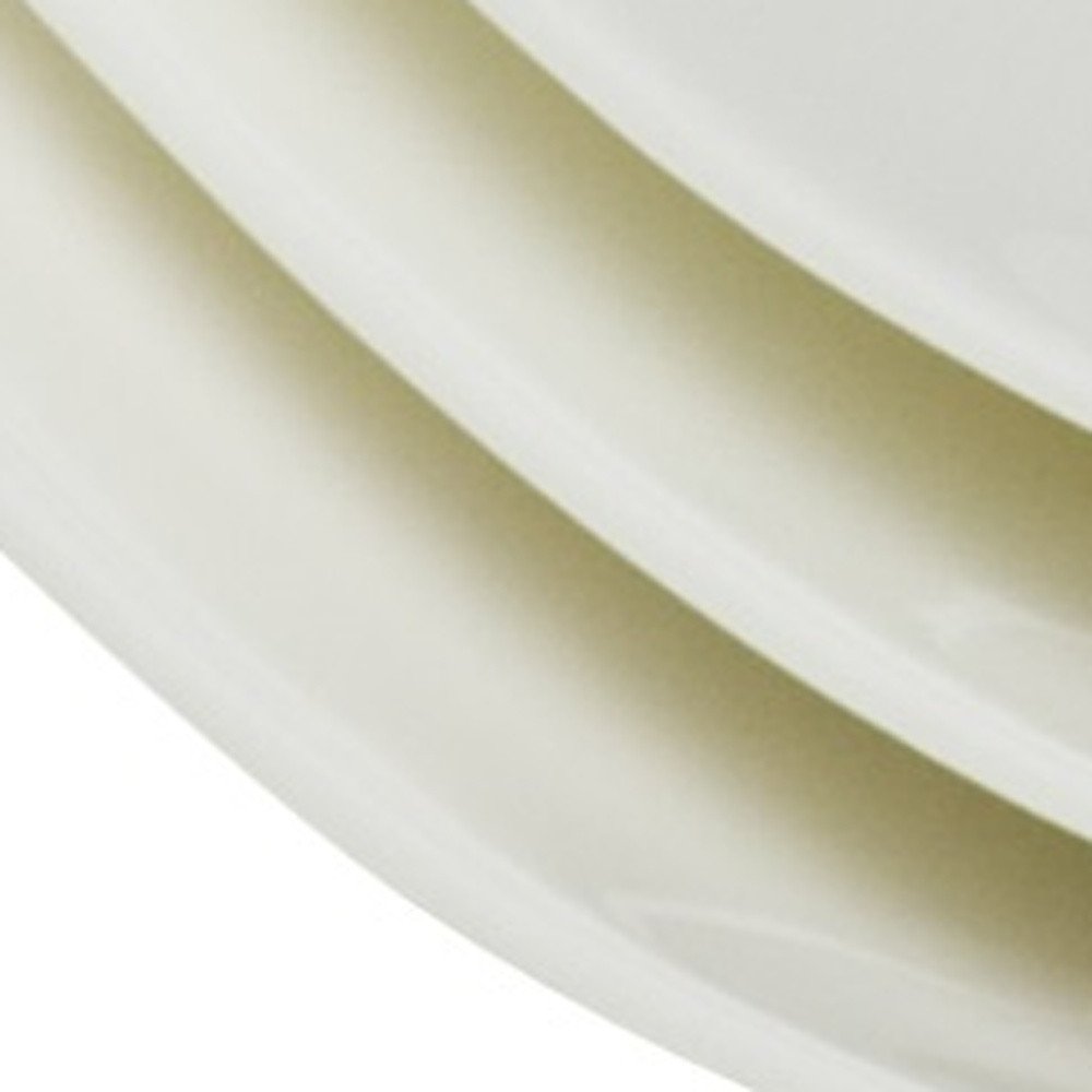 Juego de seis platos de ensalada de porcelana blanca cuadrada de seis piezas