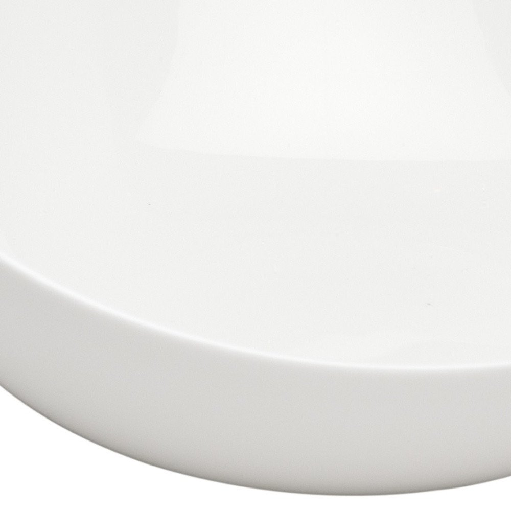 Servicio de porcelana blanca triangular de seis piezas para seis tazones